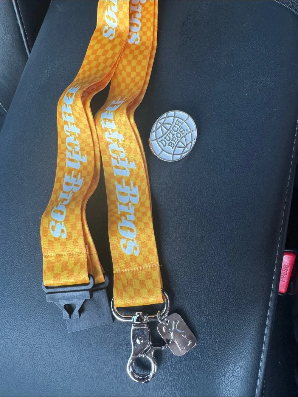 Dutch Bros Yellow Lightning Bolt Rebel Pin and Yellow Lanyard JUNE 25 2026